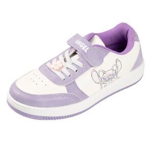 Lilo & Stitch Girls Angel Hook and Loop Sneakers / Purple/White